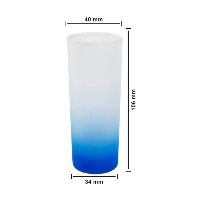 Locustsub Ready to ship 3oz sublimation frosted colorful shot glass,144pcs a case
