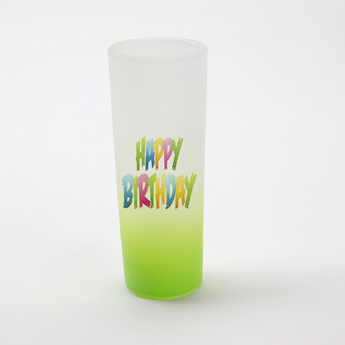 Locustsub Ready to ship 3oz sublimation frosted colorful shot glass,144pcs a case