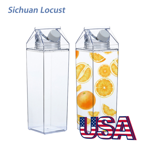 Sichuan Locust Ready to ship 500ml milk carton acrylic tumbler 60pcs/case