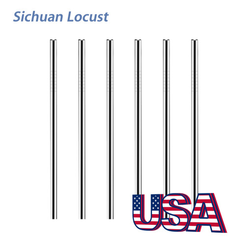 Sichuan Locust Ready to ship 26.5cm metal straw for the 20oz sub skinny,100pcs/case