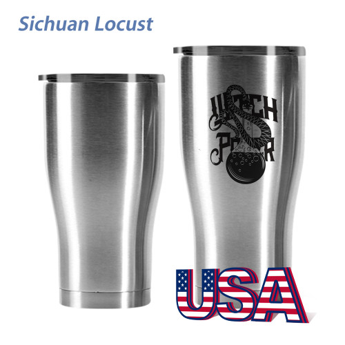 Sichuan Locust Ready to ship 20oz / 30oz sliver sublimation curve tumblers with sealing lids,25pcs a case