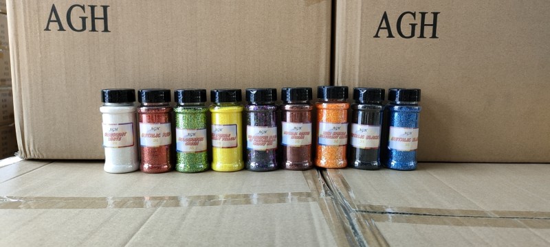 Locustsub mix 9 color expoxy glitter for tumblers,9pcs a case