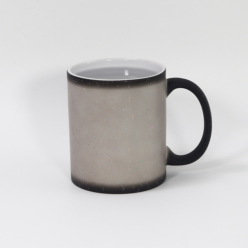 Locustsub china warehouse 11oz black subliamtion hot color changing ceramic mug,36pcs a case