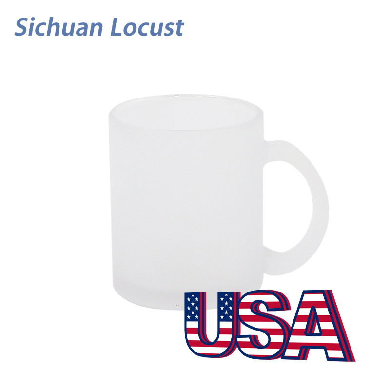 Locustsub 11oz sublimation frosted glass mug with white box packing 36pcs a case