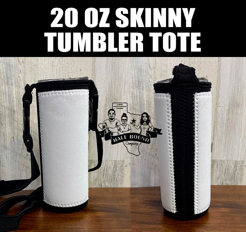 Locustsub 20oz skinny tumblers sublimation koozie with tote,50pcs a case