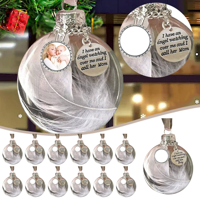 Locustsub Chinese warehouse Plastic with aluminum sheet Sublimation Christmas Love Ball,25pcs a case