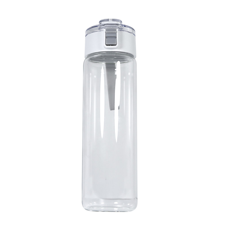 Locustsub Chinese warehouse 580ml sublimation clear/frosted glass water bottle with handle,50pcs a case