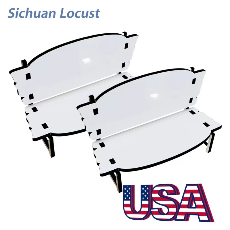 Locustsub Hot sell one side Sublimation souvenir ornaments MDF material bench Chair,20pcs a case