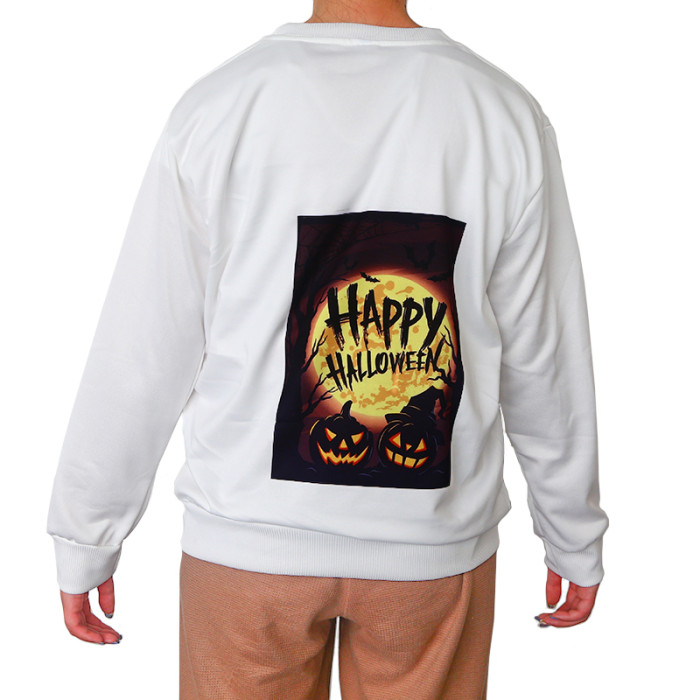 Locustsub 95% polyester mix size sublimation white sweatshirt,25pcs/case