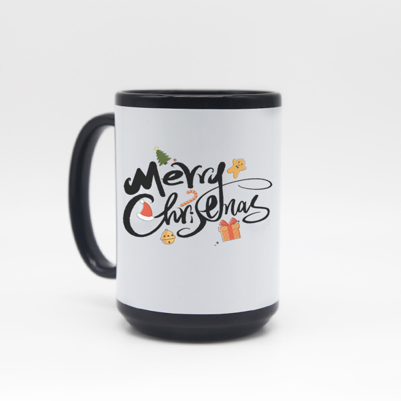 Locustsub  china warehouse 15oz sublimation ceramic black mug with white patch,36pcs/case