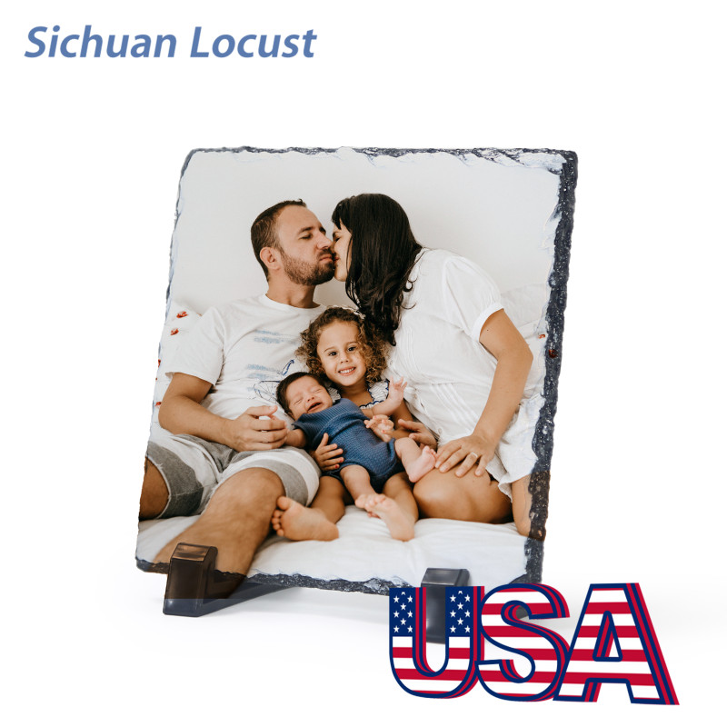 Locustsub RTS 6*6 inch sublimation blank stone rock photo slate shelves and boxes,40pcs a case