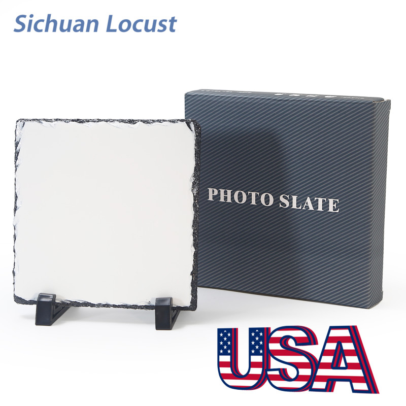 Locustsub RTS 6*6 inch sublimation blank stone rock photo slate shelves and boxes,40pcs a case