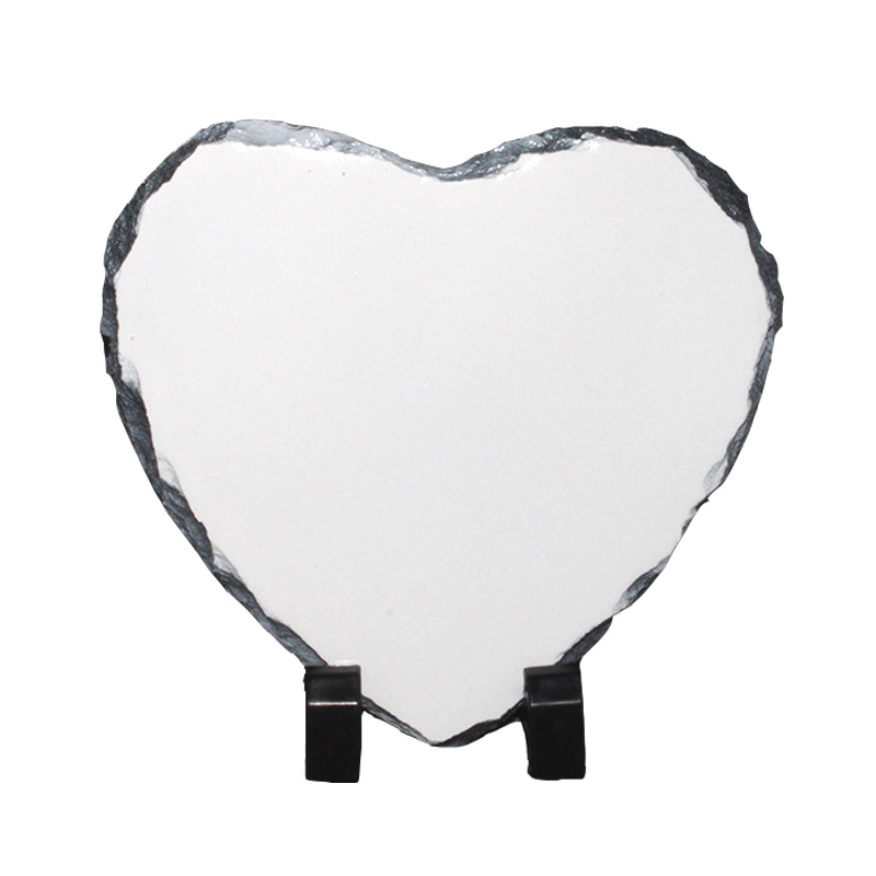 Locustsub 8 inches Heart Sublimation Blank Stone Rock Photo Slate,20pcs/case