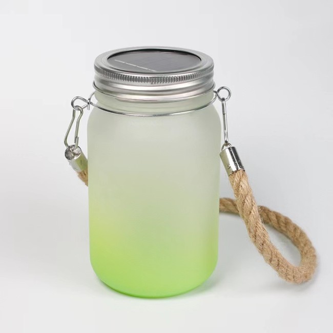 Locustsub china warehouse 500ml Sublimation Mix 7 Color Lantern Jar With Handle,36pcs/case