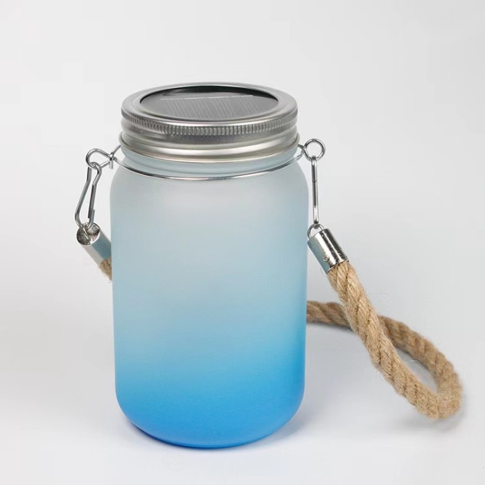 Locustsub china warehouse 500ml Sublimation Mix 7 Color Lantern Jar With Handle,36pcs/case