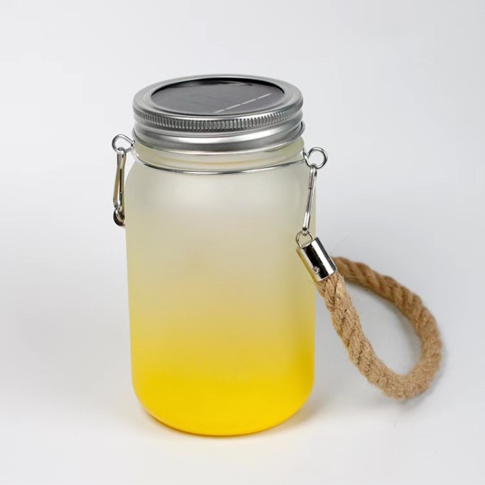 Locustsub china warehouse 500ml Sublimation Mix 7 Color Lantern Jar With Handle,36pcs/case