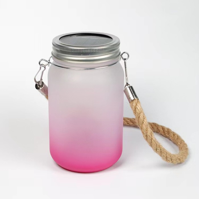 Locustsub china warehouse 500ml Sublimation Mix 7 Color Lantern Jar With Handle,36pcs/case