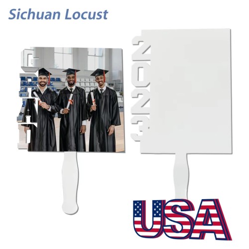 Sichuan Locust 177*100*5mm MDF Double Sublimation Blanks Graduation Fans,25pcs/case