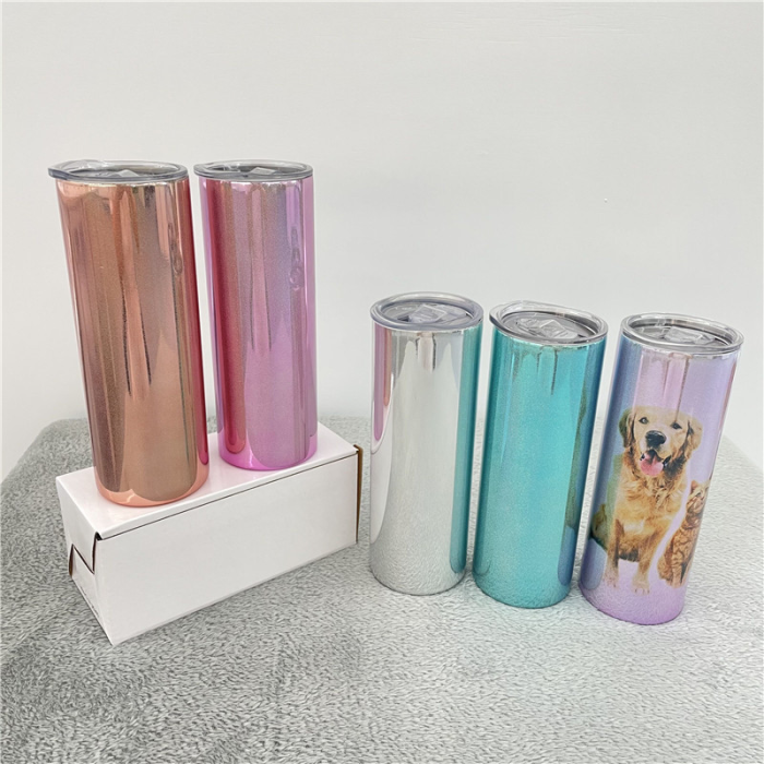Locustsub Chinese Warehouse 20oz Mix Color Blank Sublimation Magic mirror Glitter Tumbler,50pcs/case