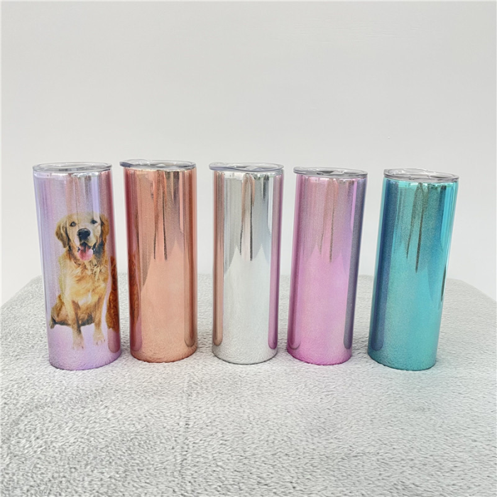 Locustsub Chinese Warehouse 20oz Mix Color Blank Sublimation Magic mirror Glitter Tumbler,50pcs/case