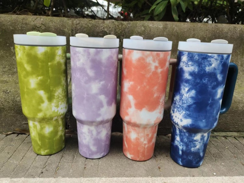 Locustsub Chinese Warehouse 40oz Powder Coating Tie Dye Mug,25pcs/case