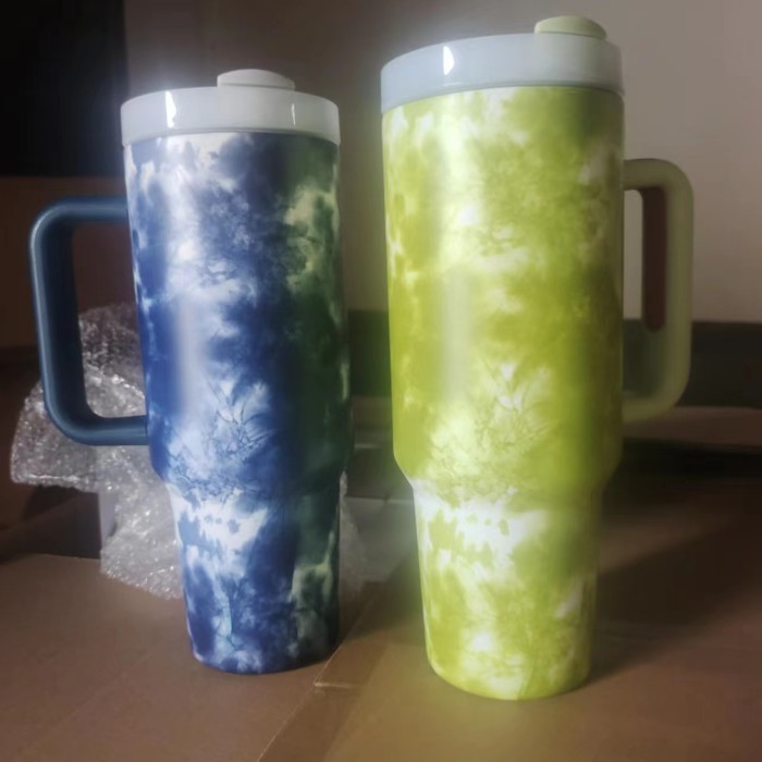 Locustsub Chinese Warehouse 40oz Powder Coating Tie Dye Mug,25pcs/case