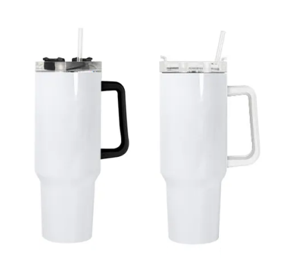 Locustsub 40oz Sublimation Stantly Mug With Black lids And Handle,12pcs/case