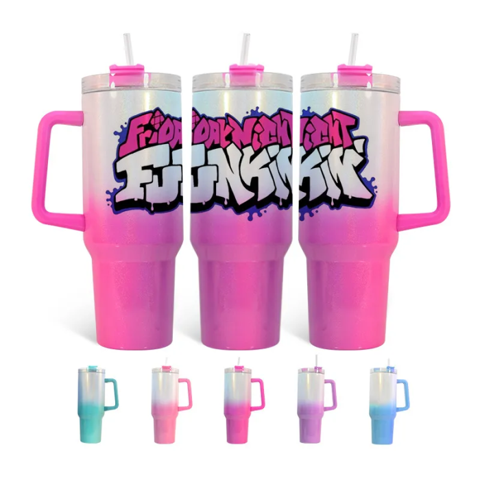 Locustsub USA warehouse 40oz sublimation ombre shimmer tumbler