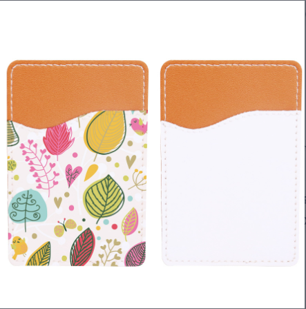 Locustsub Mix Color Sublimation Back Sticker PU Leather Card Holder For Mobie Phone,100pcs/case