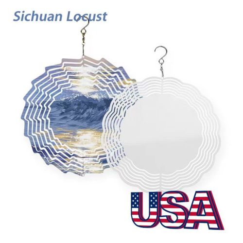Sichuan Locust US Warehouse Aluminum 10inch Sublimation Wind Spinner,20pcs/case