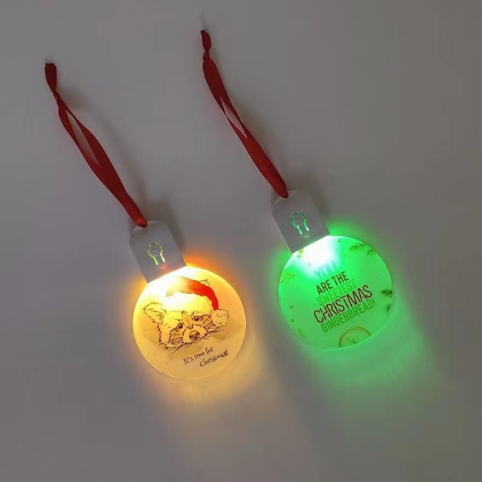 Locustsub Chinese Warehouse Sublimation LED Acrylic Ornaments,25pcs/case