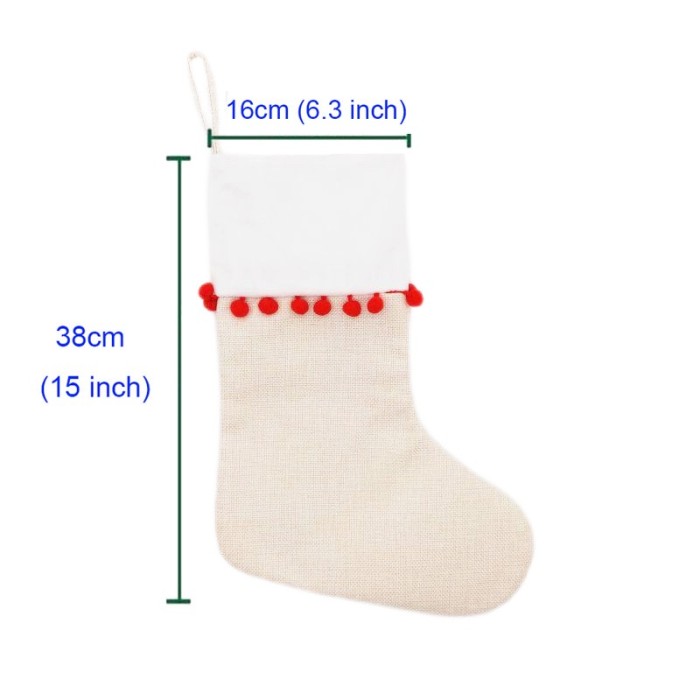 Locustsub Double Sublimation Candy Bag Christmas Stocking,25 pair/case