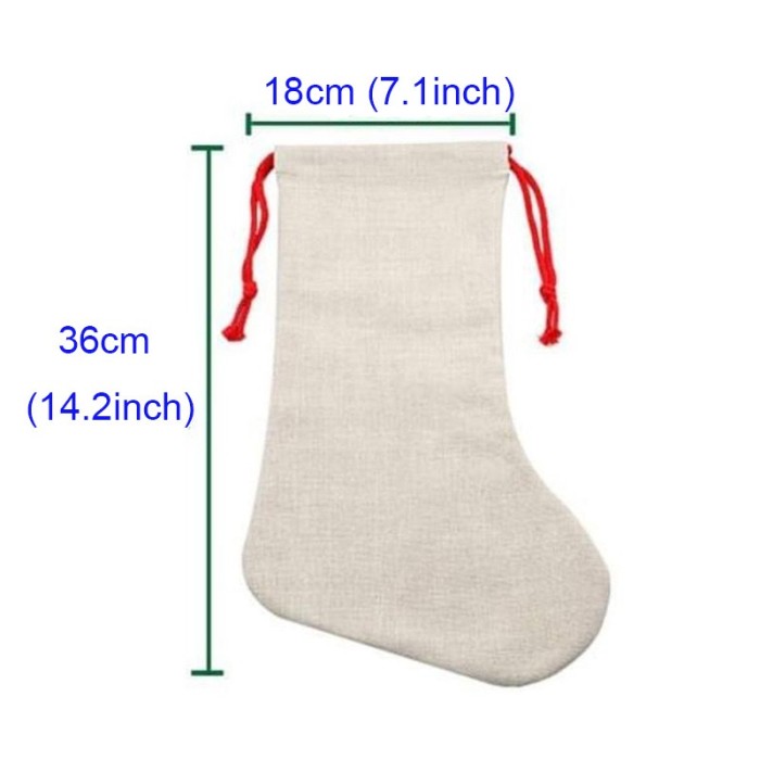 Locustsub Double Sublimation Candy Bag Christmas Stocking,25 pair/case