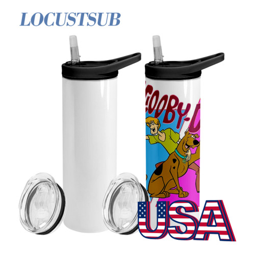 Locustsub Ready to ship 20oz sub straight skinny tumbler with 2 lids, 25pcs/case