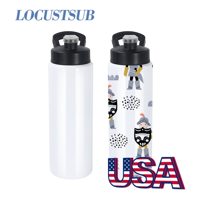 Locustsub Ready to ship 26oz sublimation skinny tumblers with a lock flip lids,25pcs a case