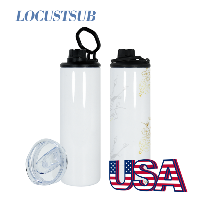 Locustsub US Warehouse 20oz sub water bottle with 2 lids with straw 30pcs/case