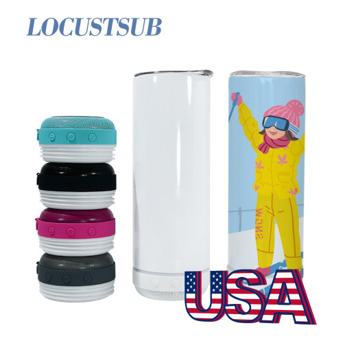 Locustsub Ready to ship 20oz mix color sublimation speaker tumblers 25pcs/case