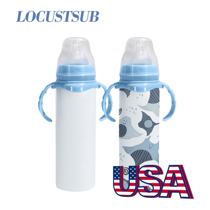 Locustsub Rady to ship 8oz subliamtion baby bottle mix color 40pcs/case