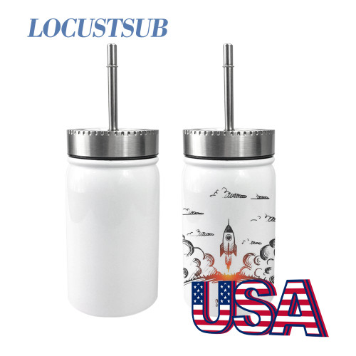 Locustsub Ready to ship 16oz sub mason jar with steel straw and steel lid 50pcs/case
