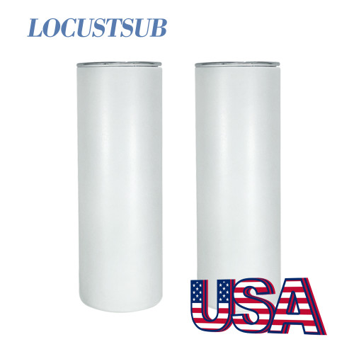 Locustsub 20oz 30oz sublimation matte skinny with plastic straw 25pcs a case