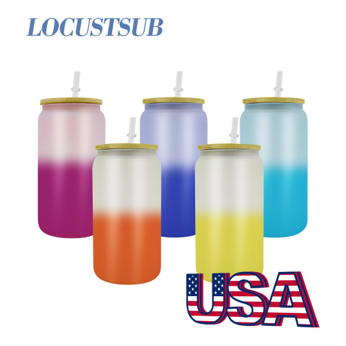 Locustsub (Shipping from china warehouse time is 30-35 days) 16oz sub 5 colors mix cold color chaning glass can ,50pcs/case