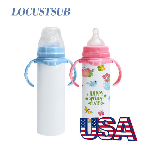Locustsub Rady to ship 8oz subliamtion baby bottle mix color 40pcs/case