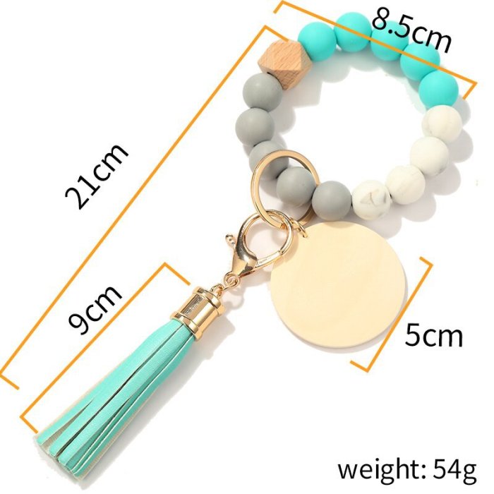 Locust Mix Color Silicone Beads Sublimation Blank Bracelet,30pcs/case