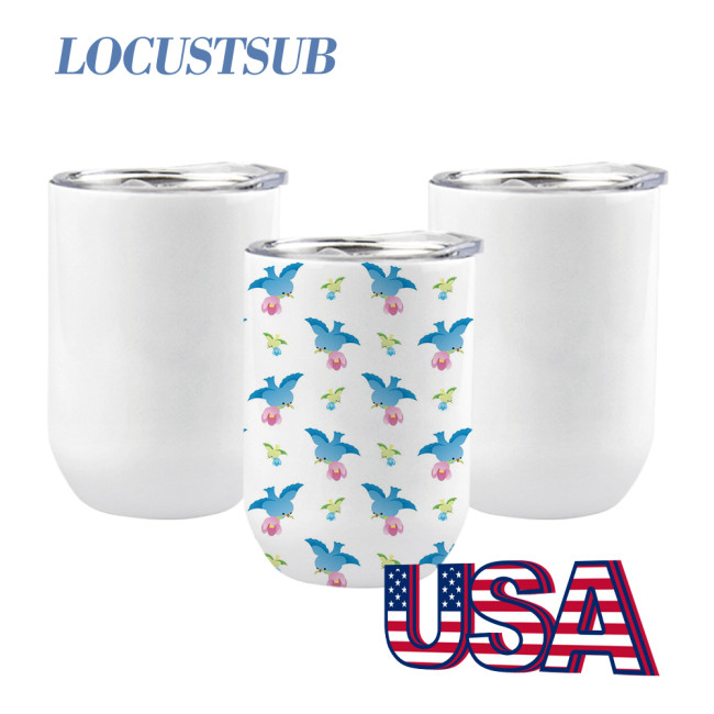 Locustsub 12oz subliamtion straight wine tumbler 50pcs a case