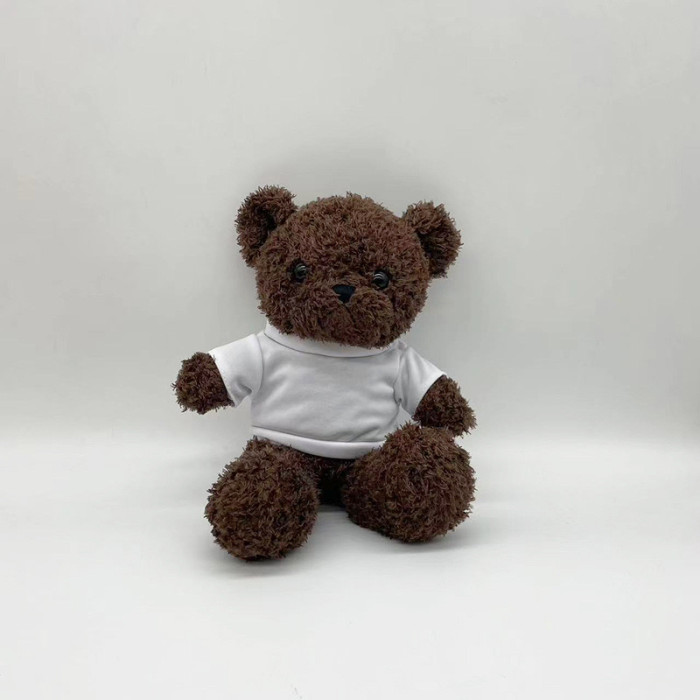 Locust Mix 25cm Color Cute Teddy Bear Toys With Sublimation T-shirt,24pcs/case