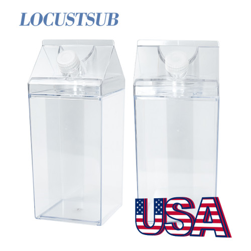 Locustsub 40oz Milk Bottle carton acrylic tumbler,40pcs/case
