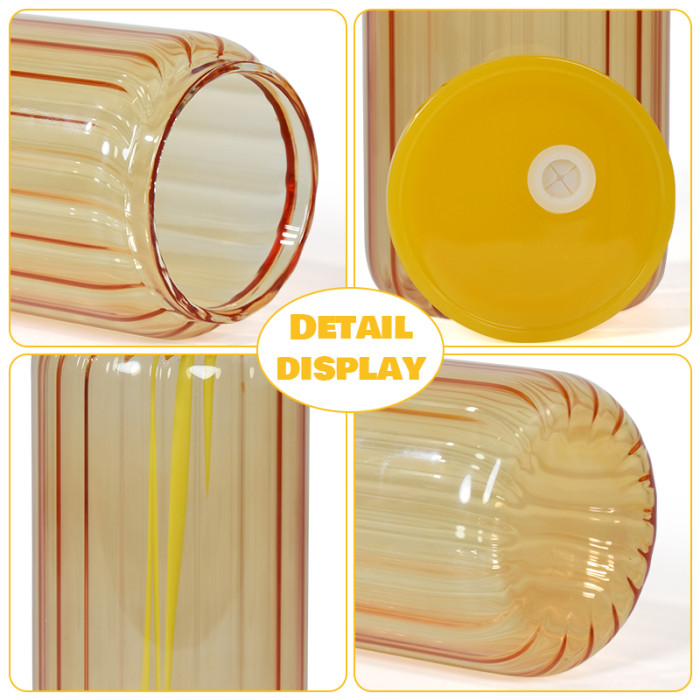 Locustsub Mix Color Sublimation 16oz Jelly Stripe Glass Can,25pcs/case