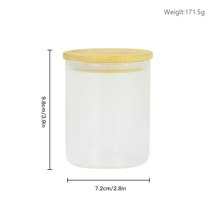 Locustsub RTS 10oz sublimation candle glass with bamboo from usa warehouse,50pcs a case