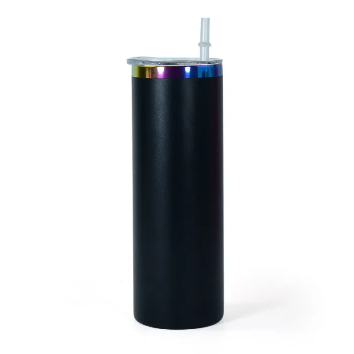 Locustsub 20oz powder coated straight skinny tumblers with colored plate stainless background non sub 25pcs/case