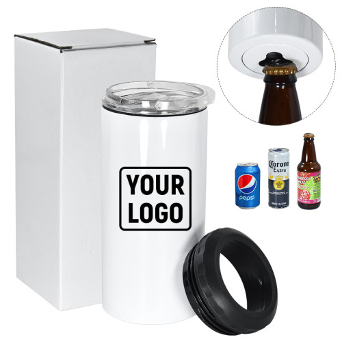 Locustsub US warehouse 16oz 4 in 1 sublimation can cooler with bottle opener 25pcs/case